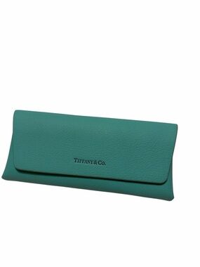 Tiffany & Co. Signature Blue Leather Eyewear Pouch